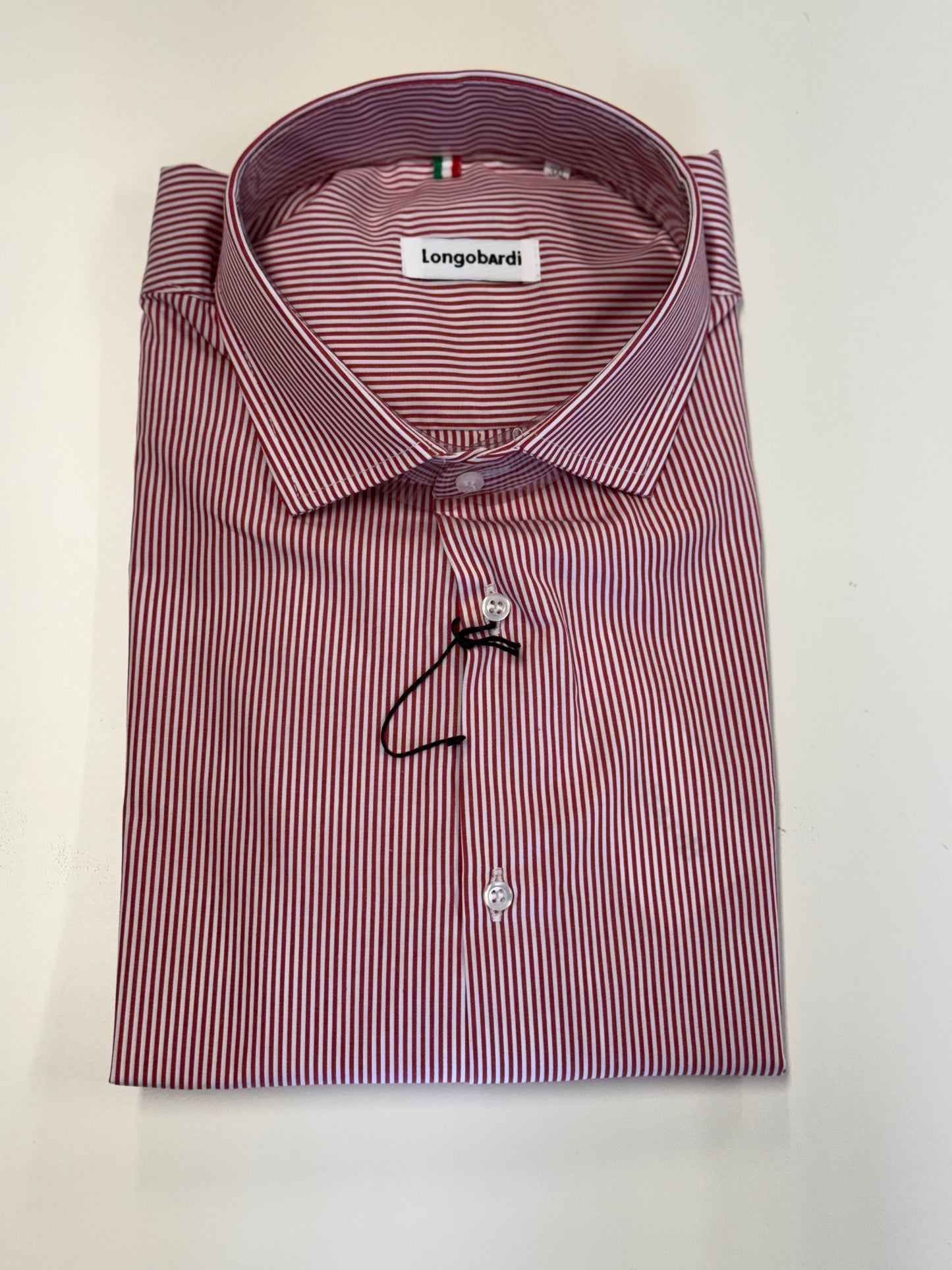 Camicia rigata fragola